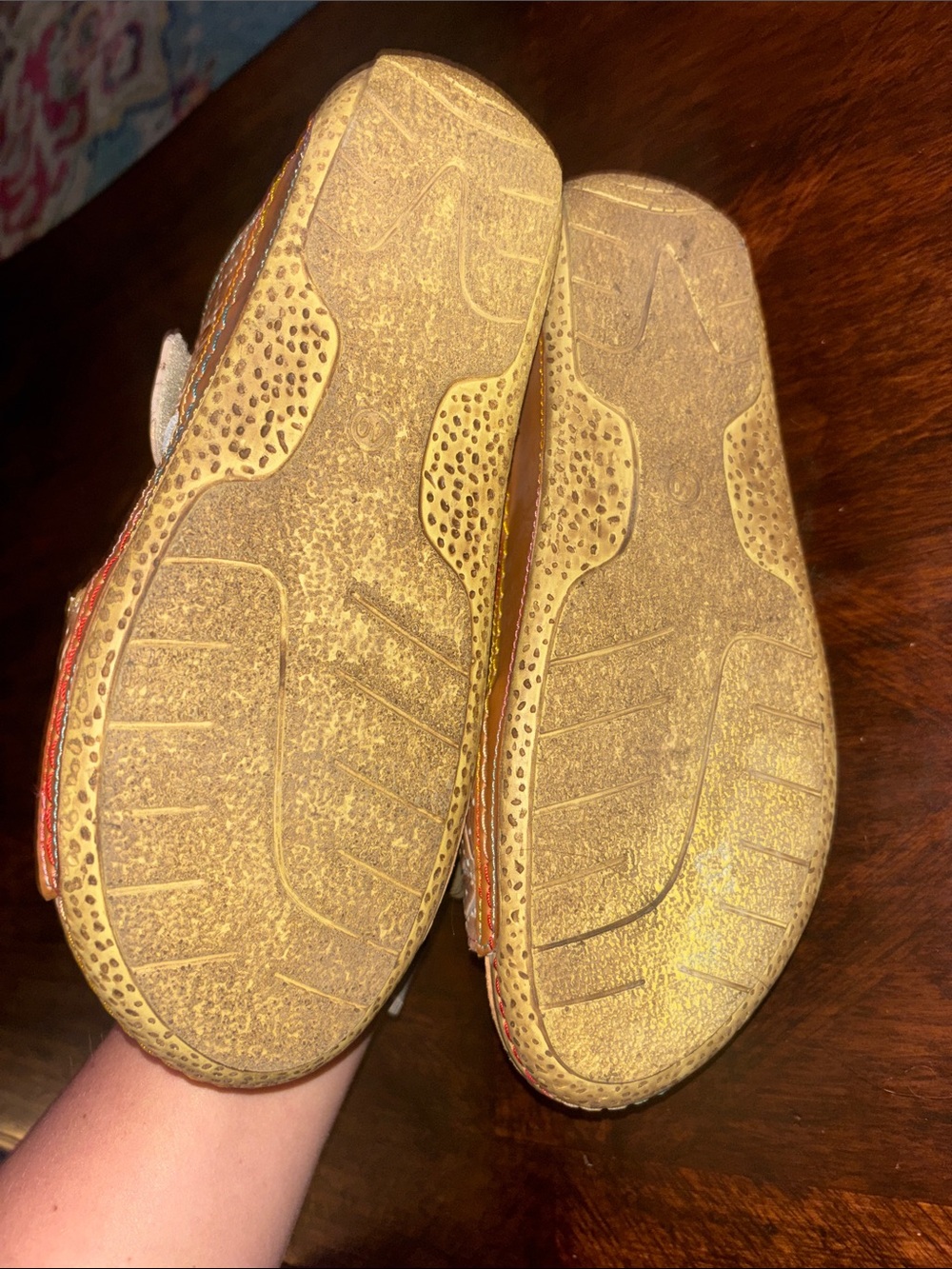 Casual Brown Floral Pearl-Accent Slide Sandals - Picture 4 of 7